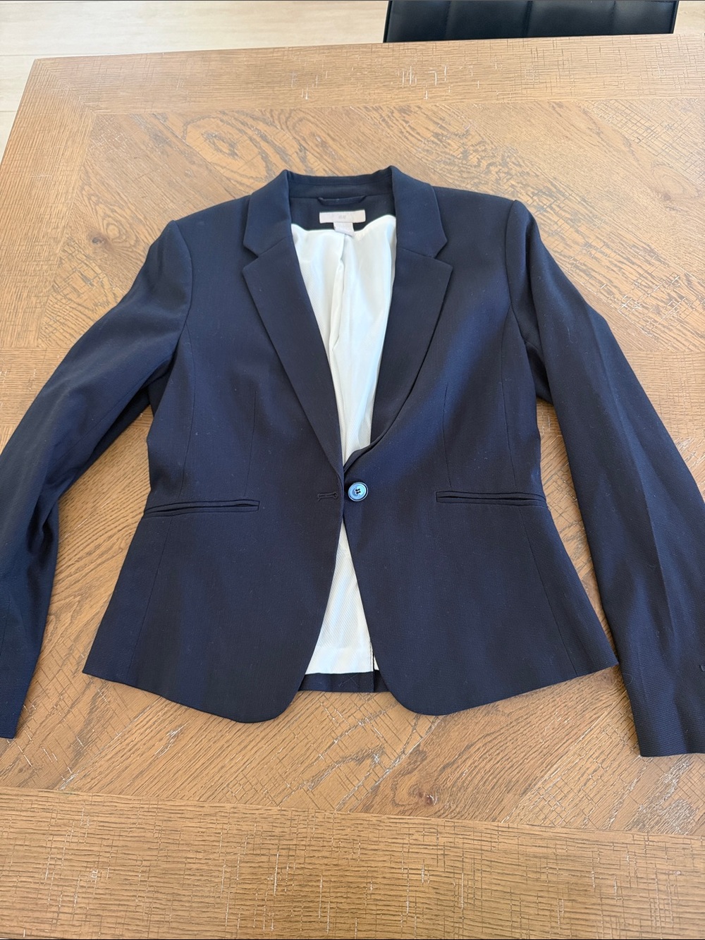 Classic Navy Single-Button Women's Blazer